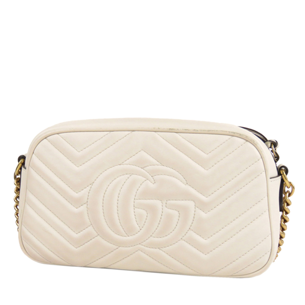

Gucci White GG Marmont Matelasse Leather Small Crossbody Bag