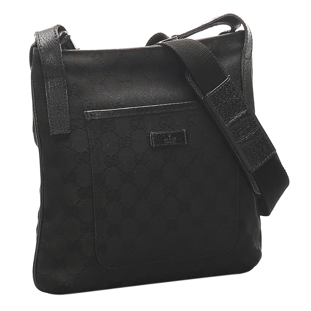 

Gucci Black GG Canvas Crossbody Bag
