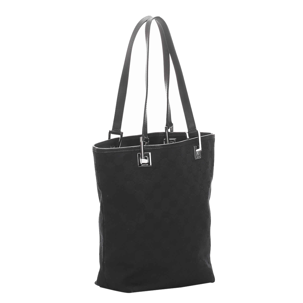 

Gucci Black GG Canvas Tote Bag