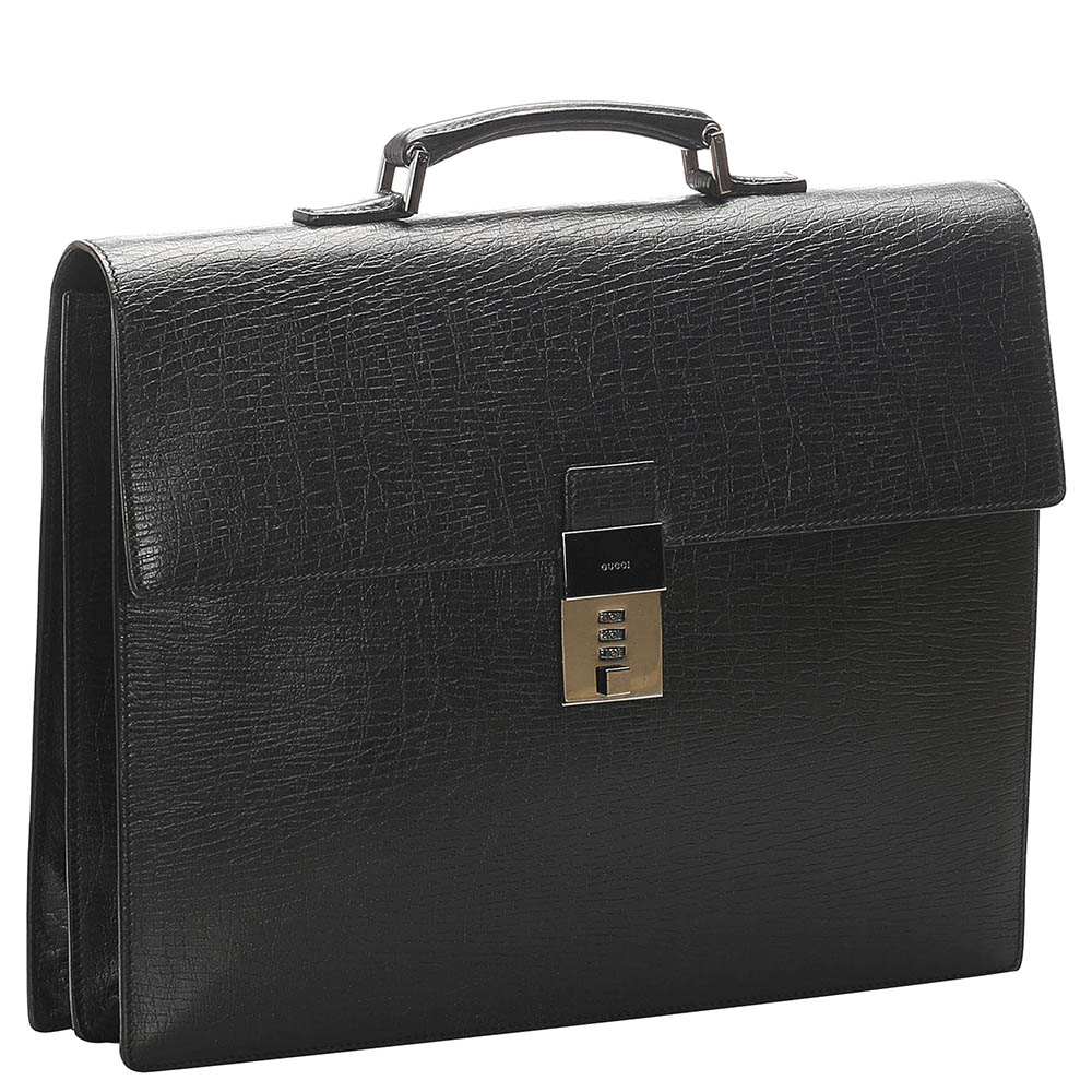 

Gucci Black Leather Briefcase