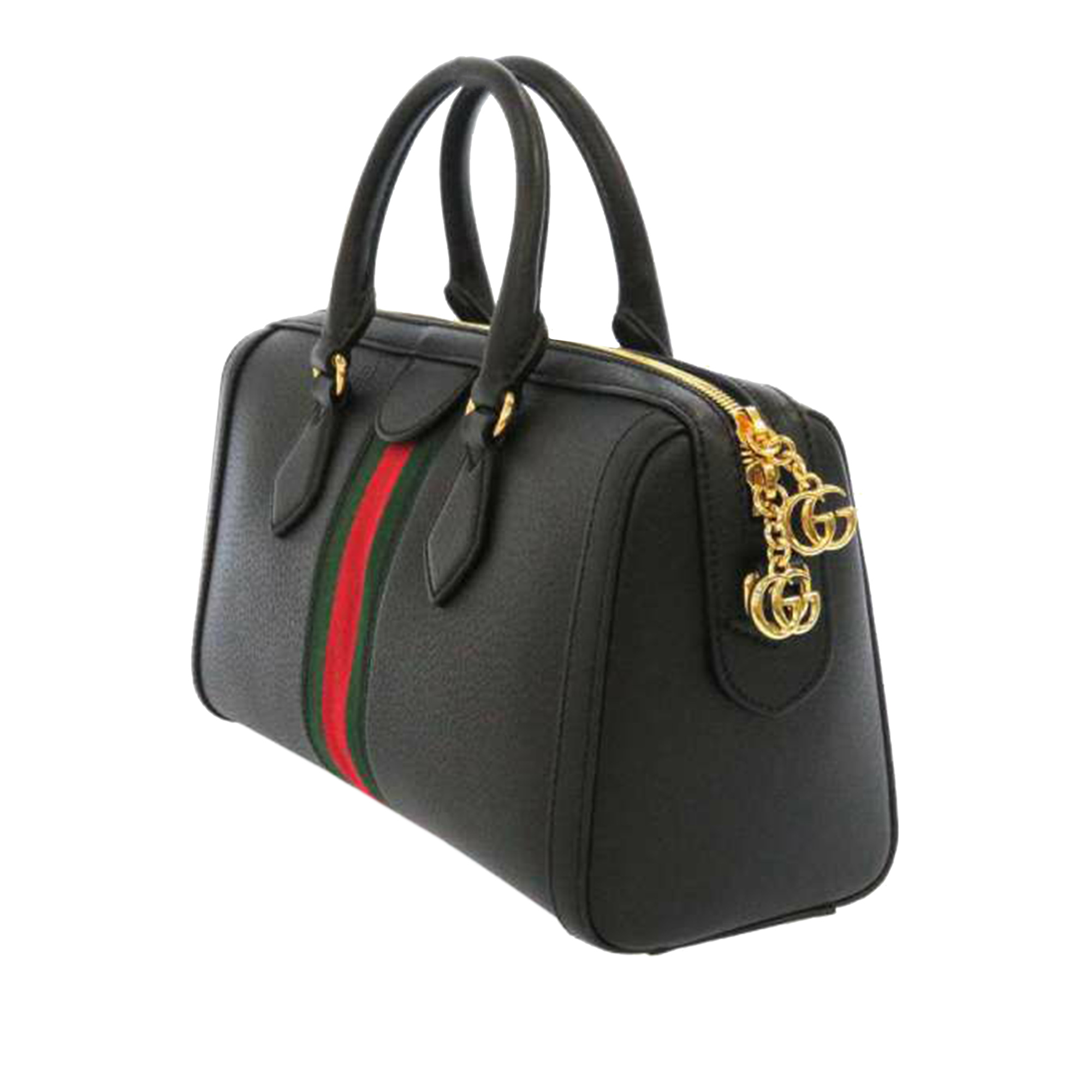 

Gucci Black Leather Suede Medium Ophidia Satchel Bag