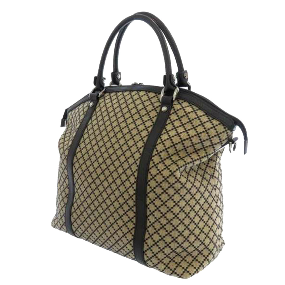 

Gucci Brown/Beige Diamante Canvas Satchel Bag, Multicolor