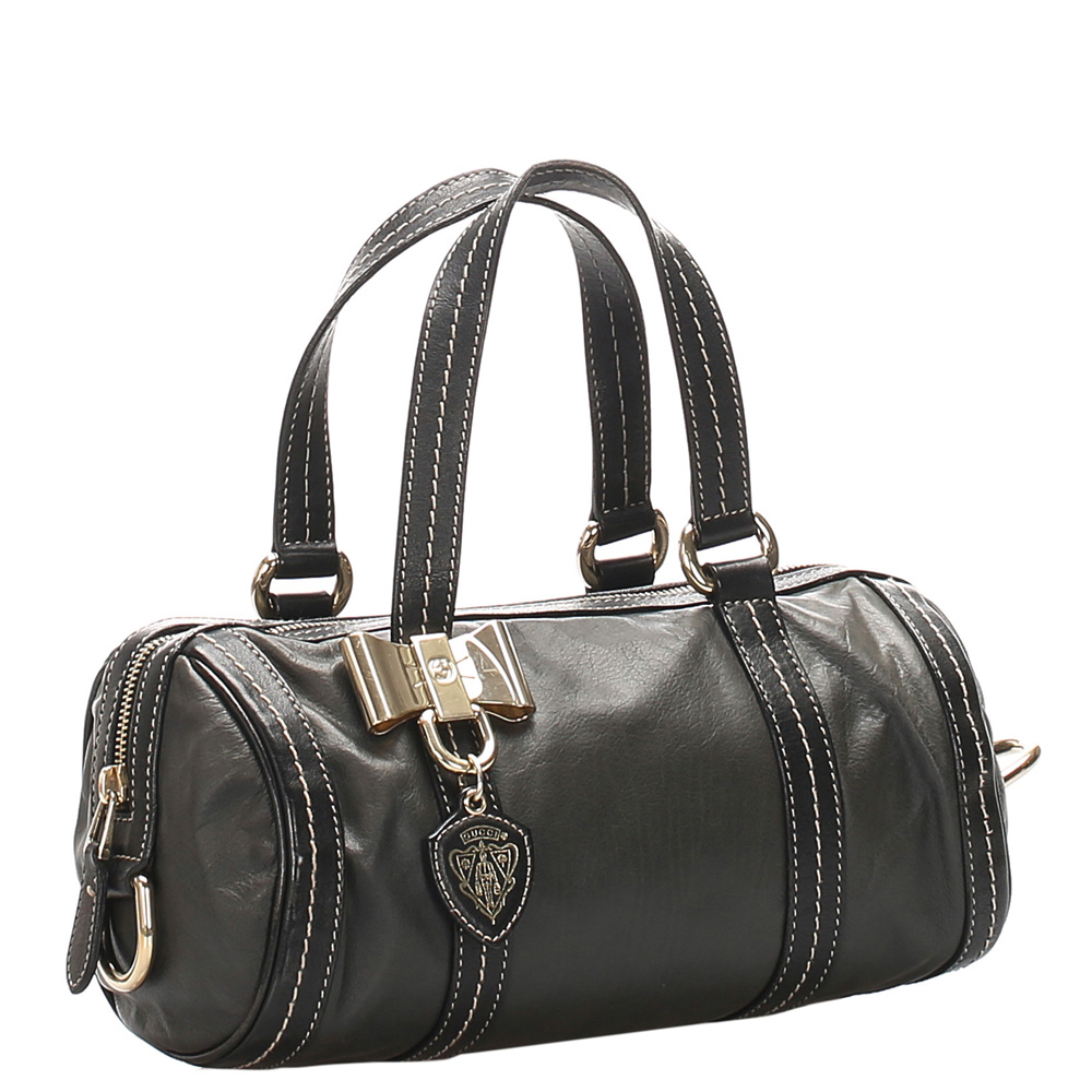 

Gucci Black Leather Mini Duchessa Boston Bag