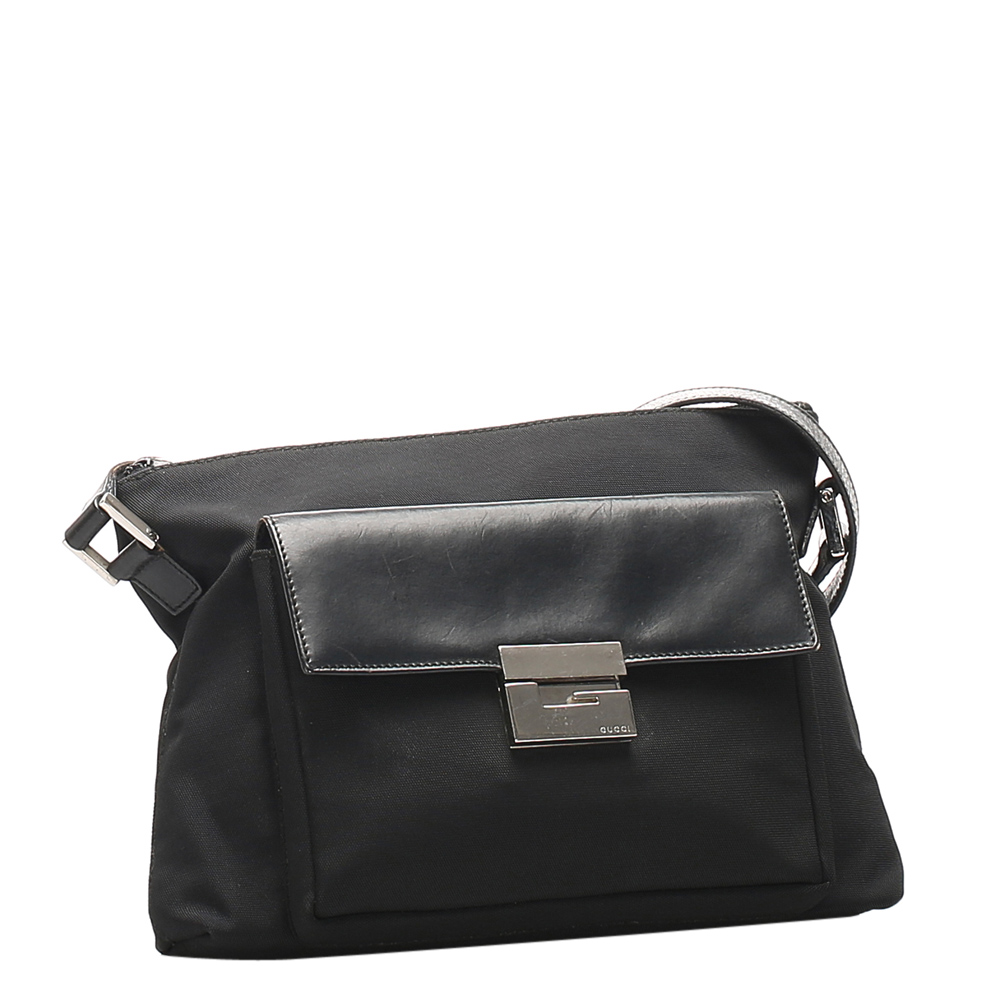

Gucci Black Canvas Shoulder Bag