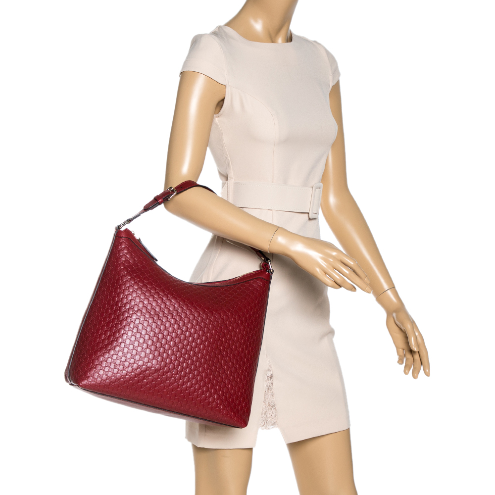 

Gucci Red Microguccissima Leather Hobo