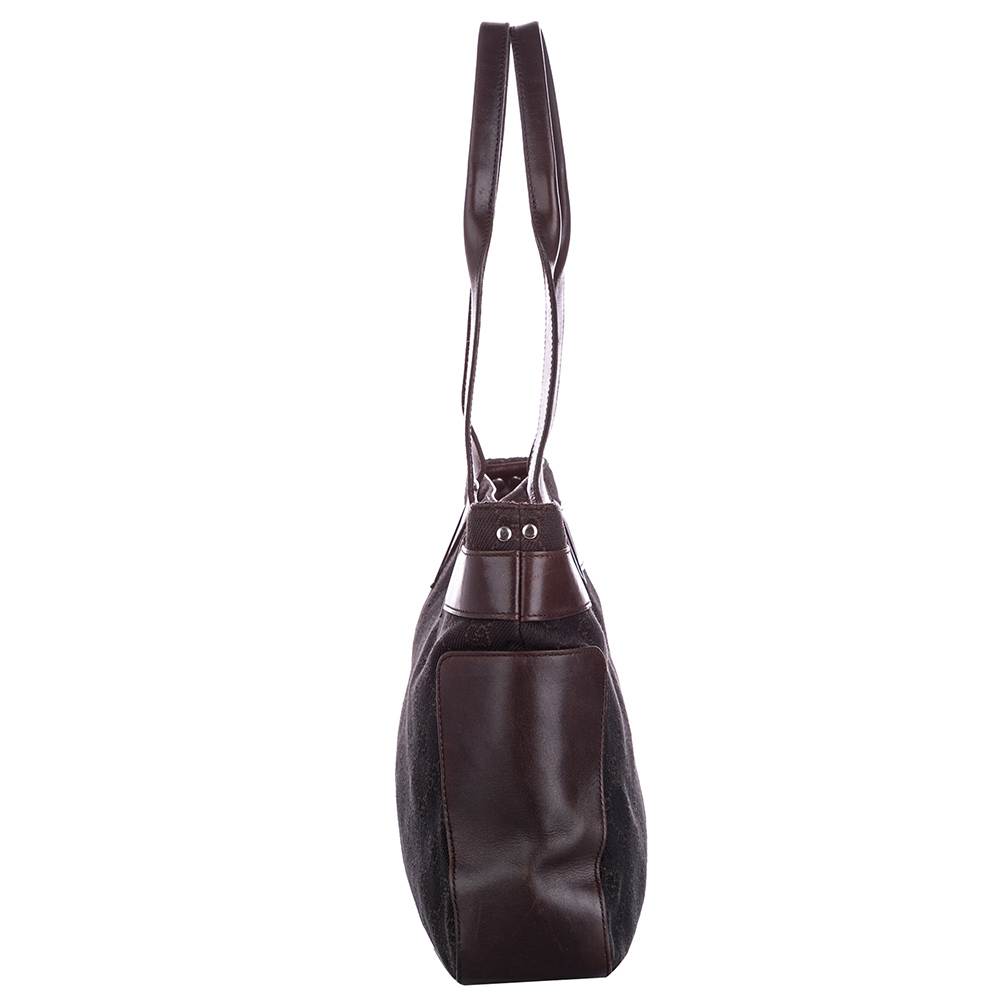 

Gucci Black GG Trimmed Leather Tote Bag