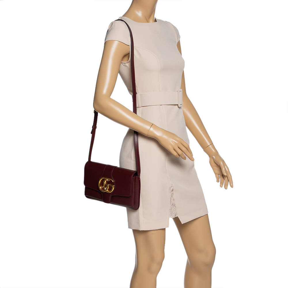 

Gucci Burgundy Leather Small Arli Shoulder Bag