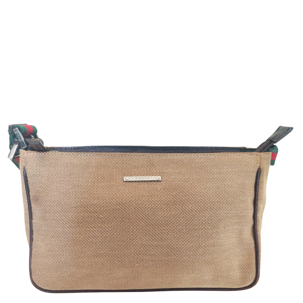 

Gucci Beige Small Canvas Shoulder Bag