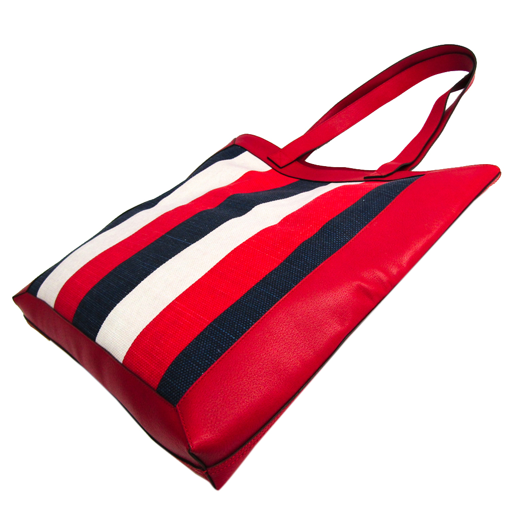 

Gucci Tricolor Leather Striped Logo Print Bag, Multicolor