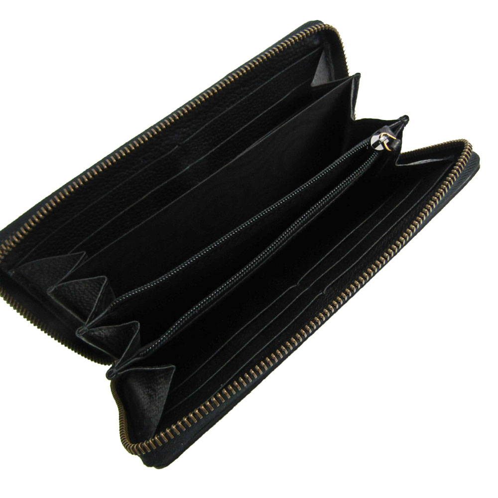 

Gucci Black Printed Leather Zip Around Wallet