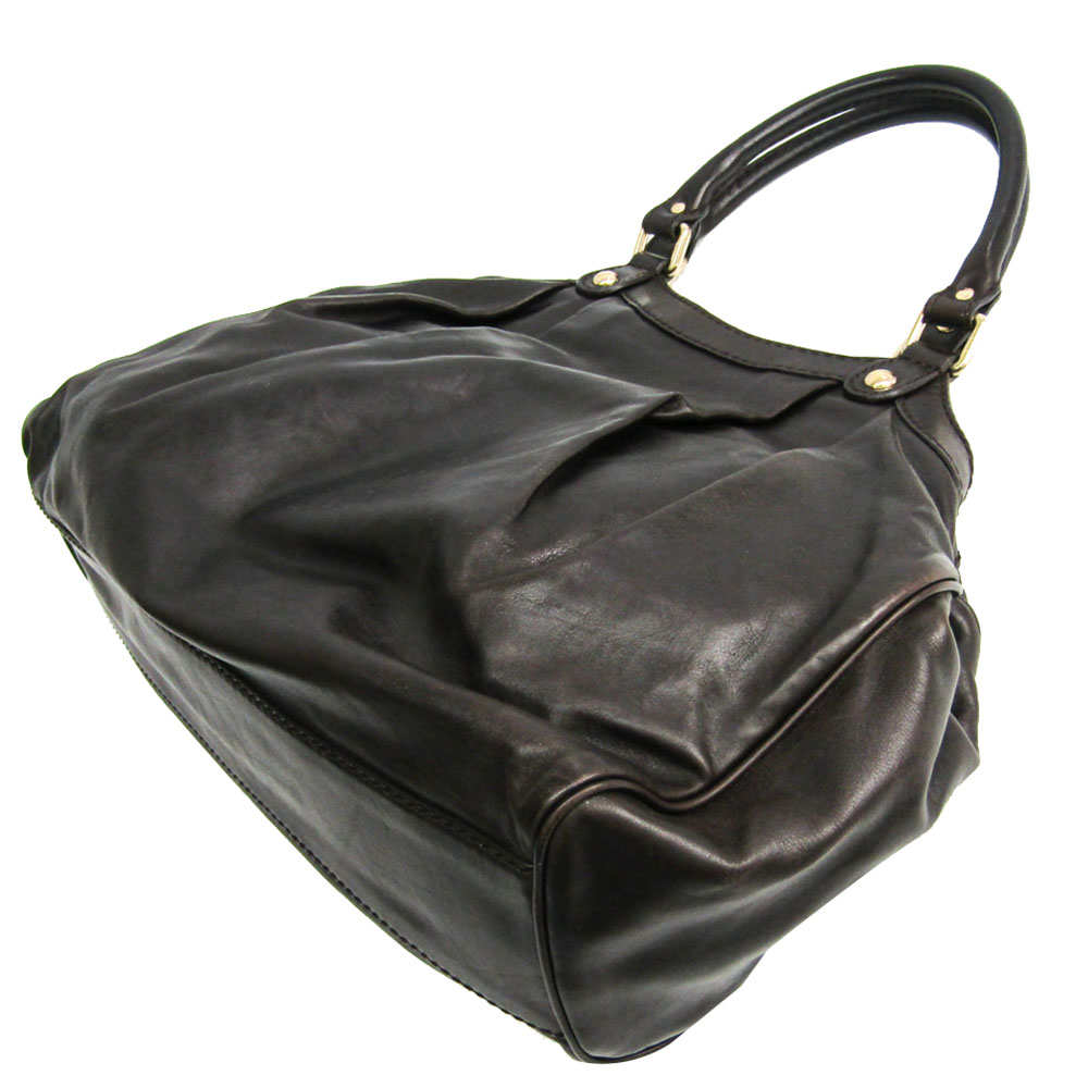 

Gucci Brown/Dark Brown Leather Satchel Bag