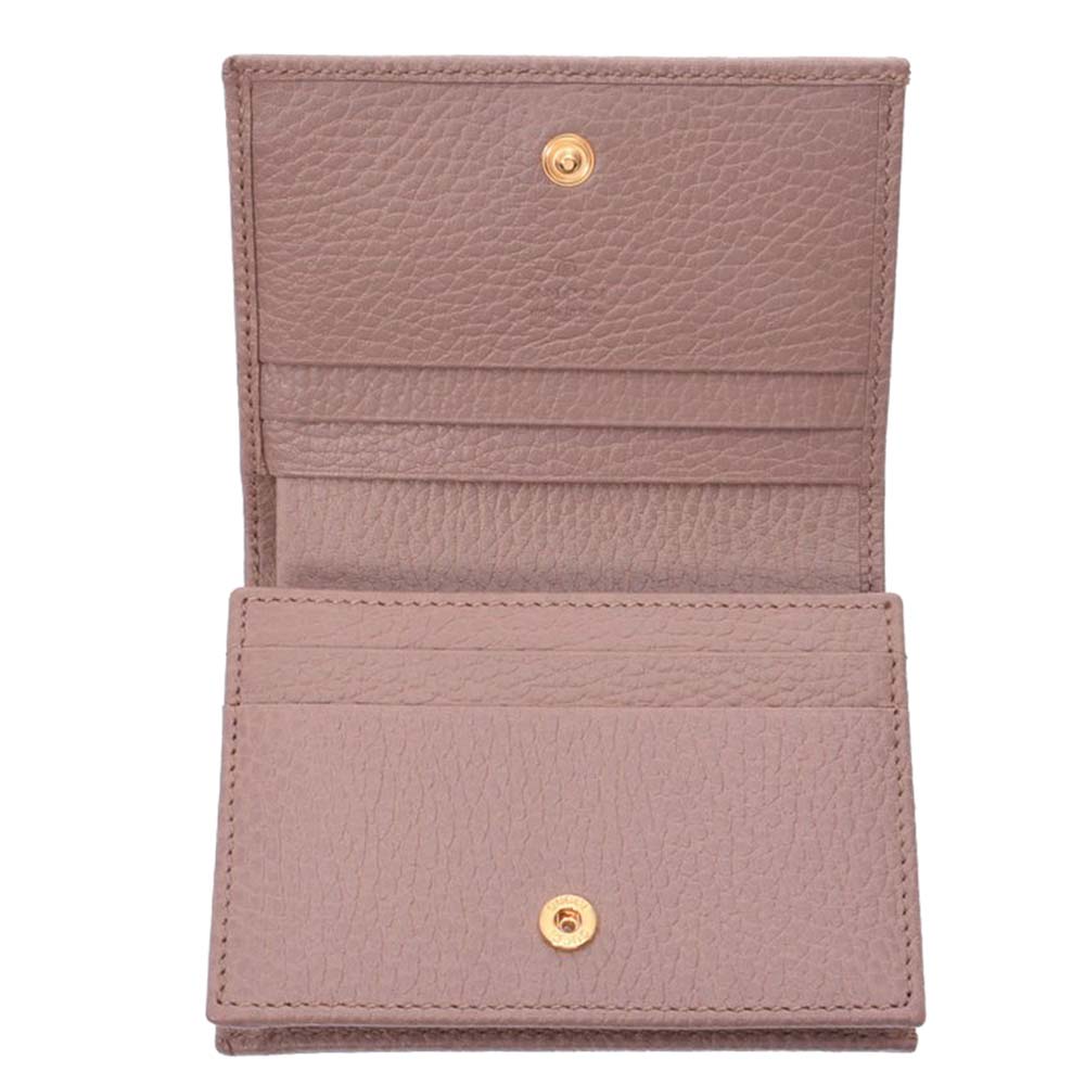 

Gucci Pink Leather GG Marmont Compact Wallet