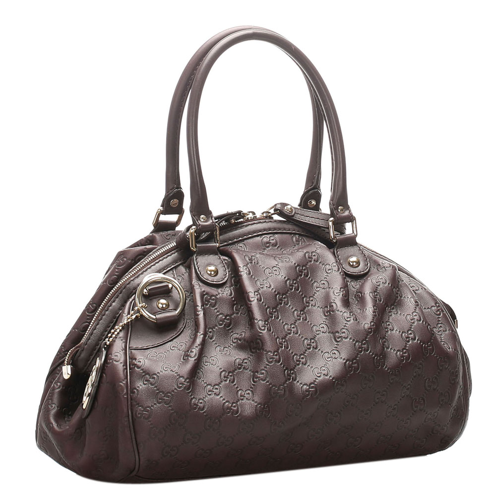 

Gucci Brown Guccisima Sukey Satchel