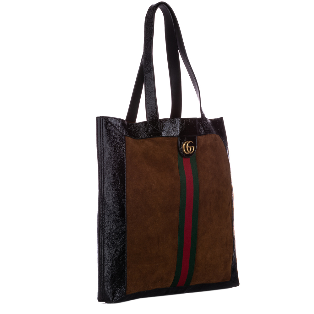 

Gucci Beige/Brown Suede  Ophidia Tote Bag