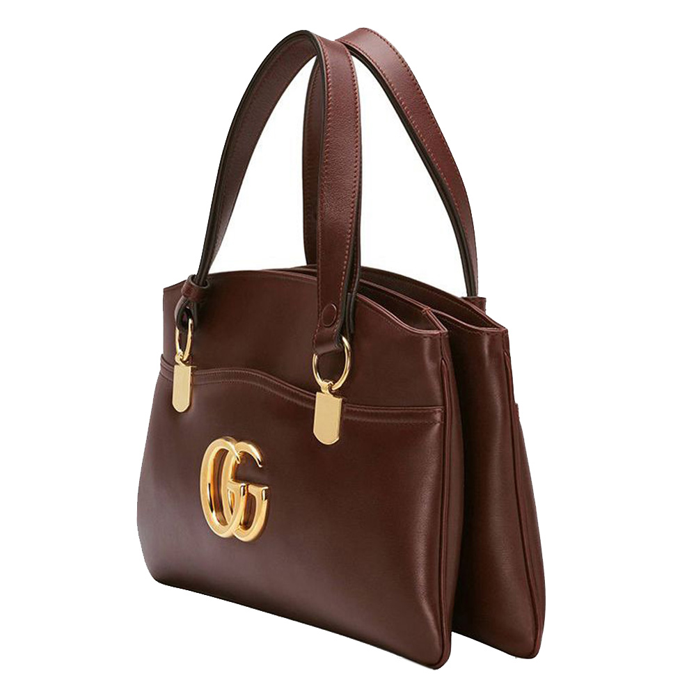 

Gucci Brown Leather Arli Top Handle Bag