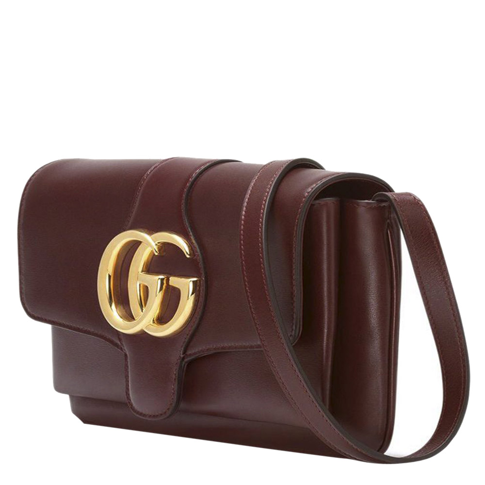 

Gucci Bordeaux Leather Small Arli Crossbody Bag, Burgundy