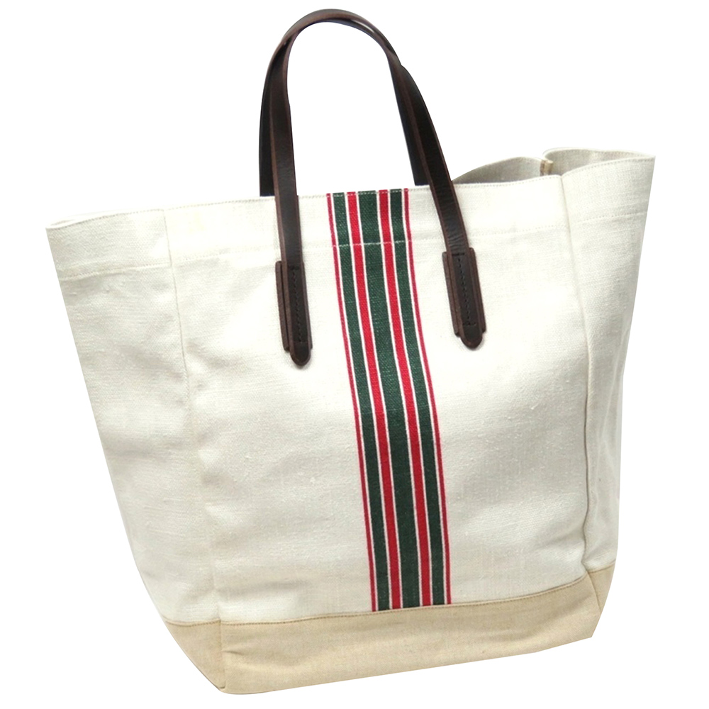 

Gucci White Web Canvas Tote Bag, Multicolor