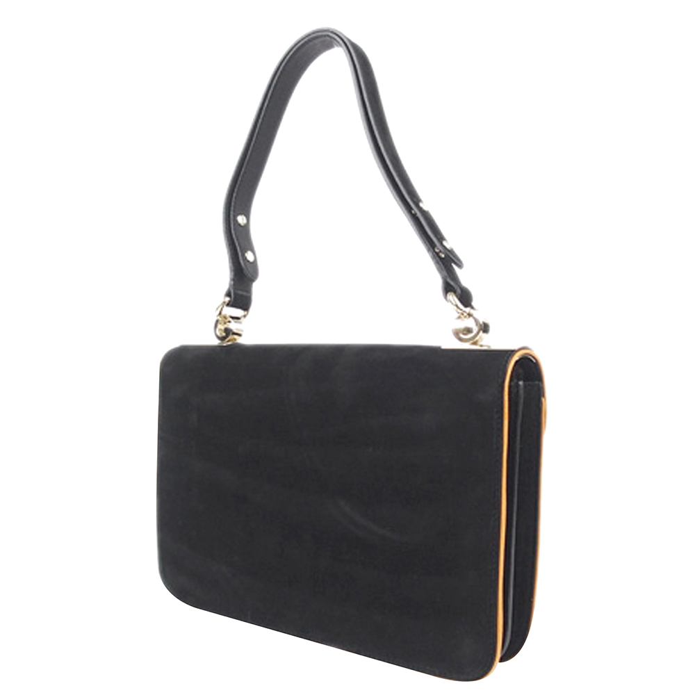 

Gucci Black Nubuck Leather 1973 Shoulder Bag