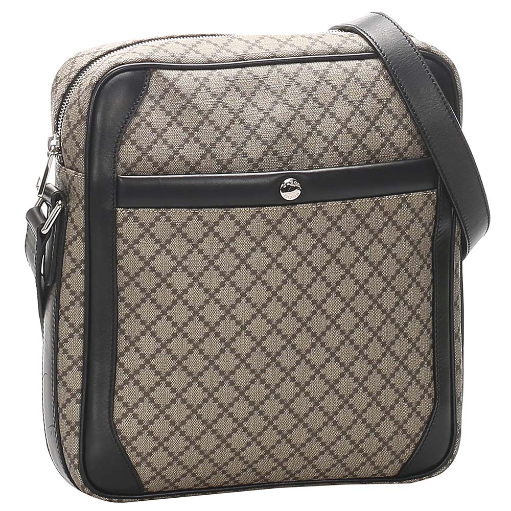 

Gucci Brown Diamante Coated Canvas Crossbody Bag, Black