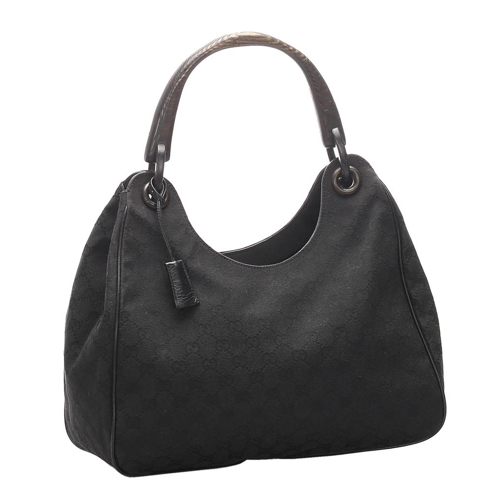 

Gucci Black GG Canvas Shoulder Bag