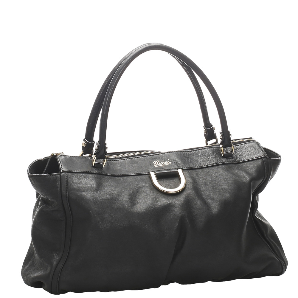 

Gucci Black Leather Tote Bag