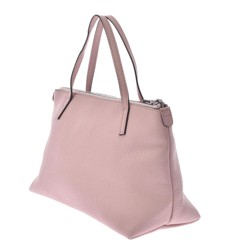 

Gucci Pink Leather Soho Interlocking G Tote Bag