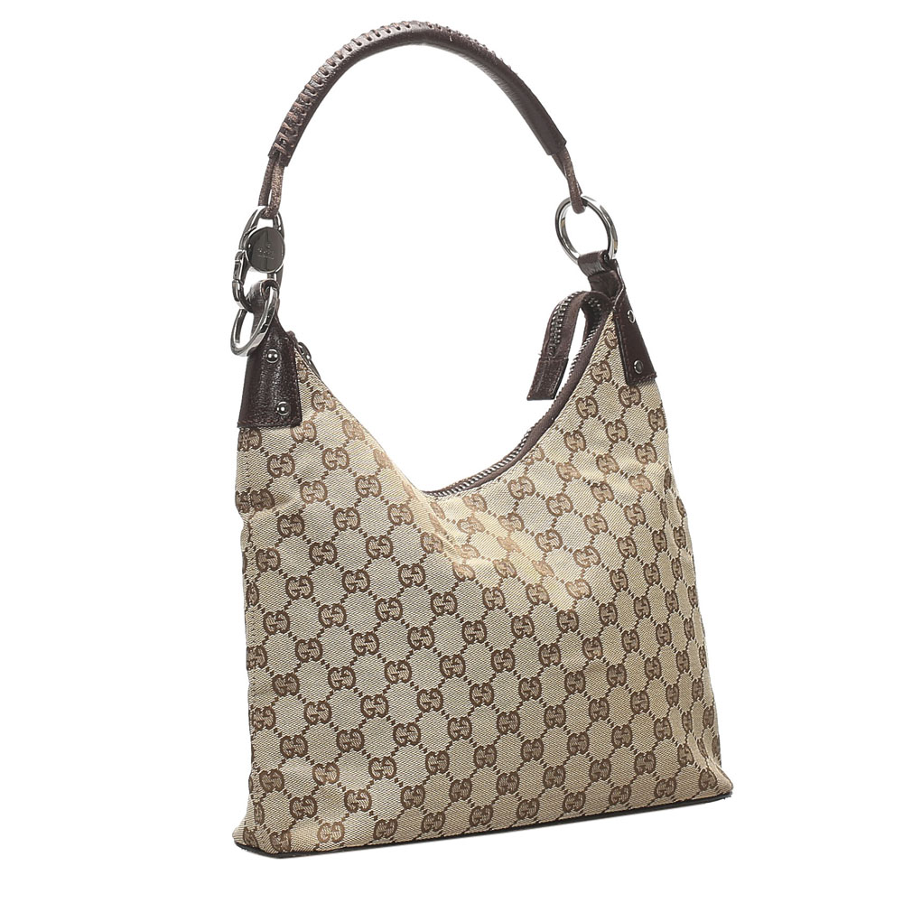 

Gucci Brown GG Canvas Shoulder Bag, Beige