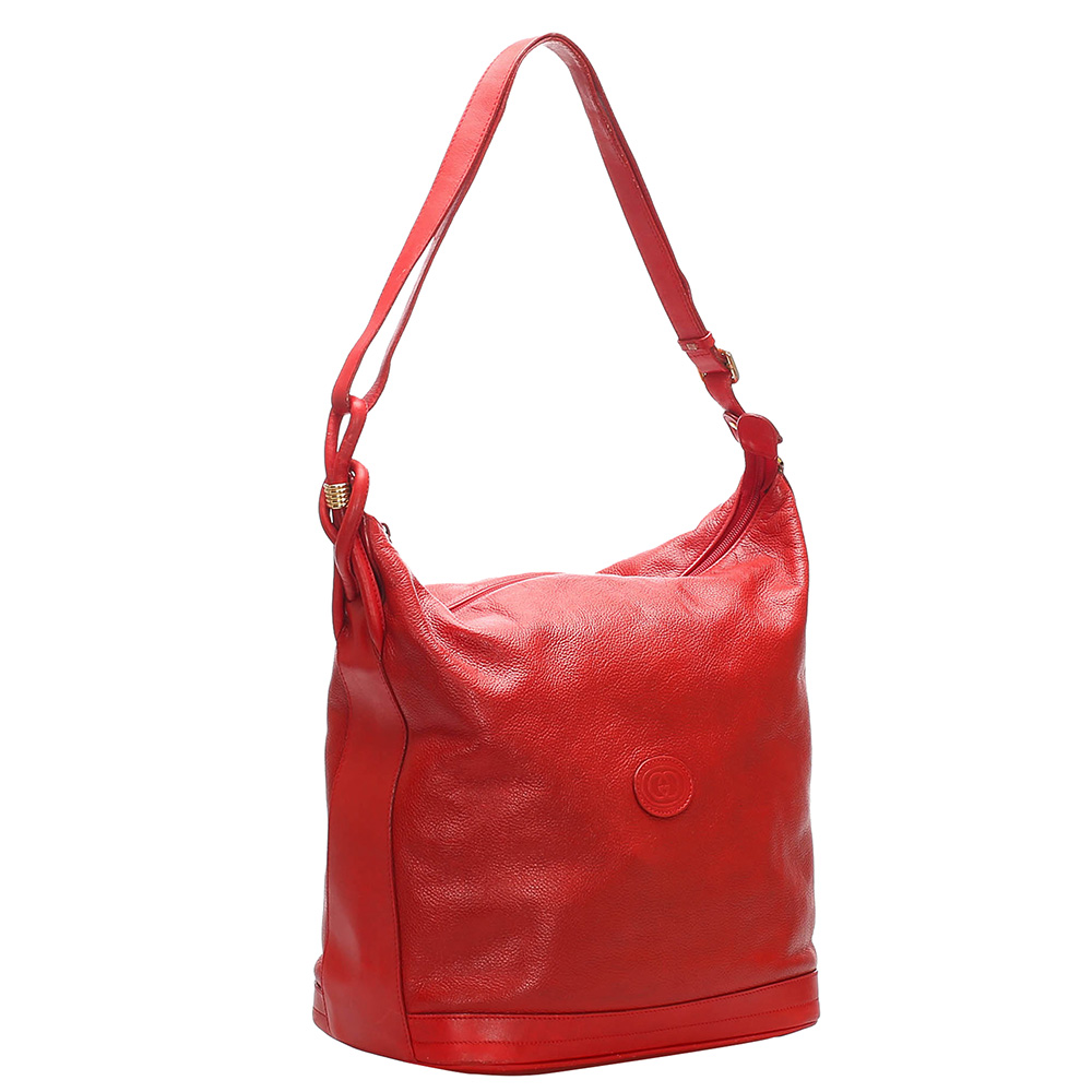 

Gucci Red Leather Vintage Hobo Bag