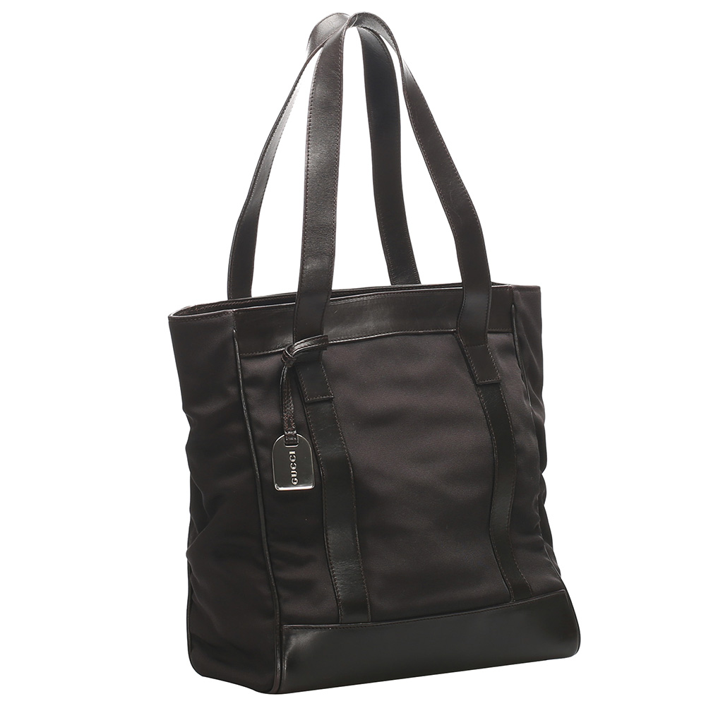 

Gucci Black Leather trimmed Nylon Bag