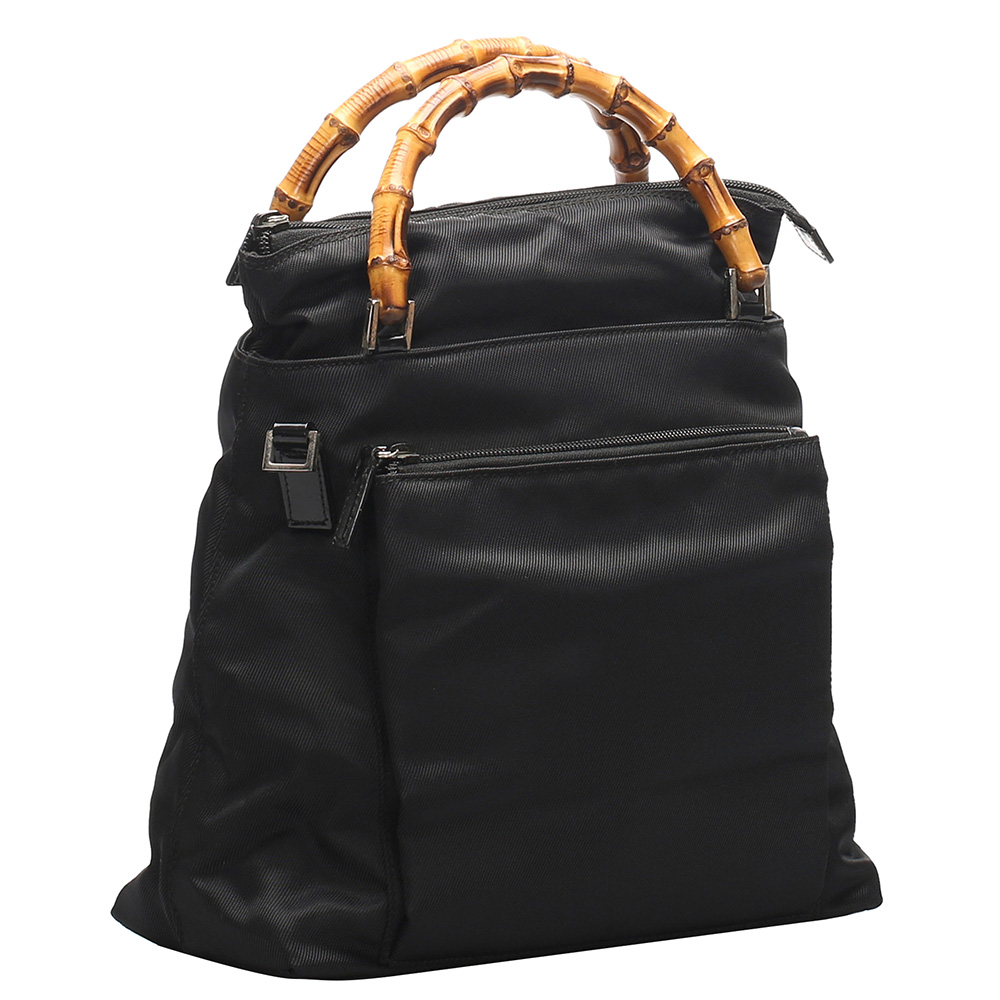 

Gucci Black Nylon Bamboo Vintage Bag