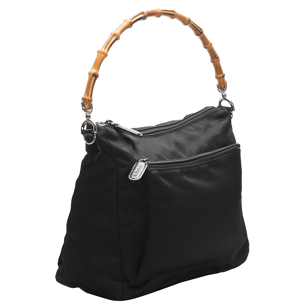 

Gucci Black Nylon Bamboo Vintage Bag