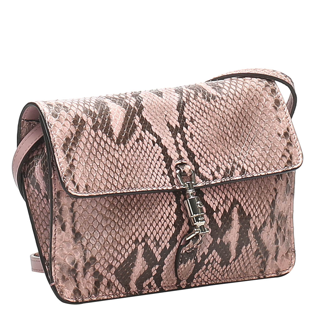 

Gucci Pink Python Leather Soft Jackie Bag