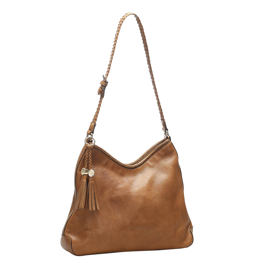 

Gucci Brown Leather Marrakech  Bag