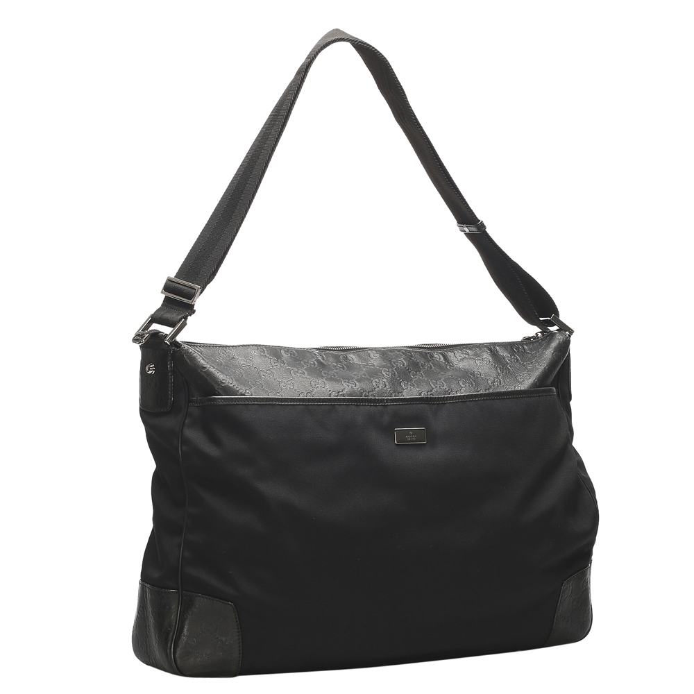 

Gucci Black Guccissima-trimmed Nylon Bag