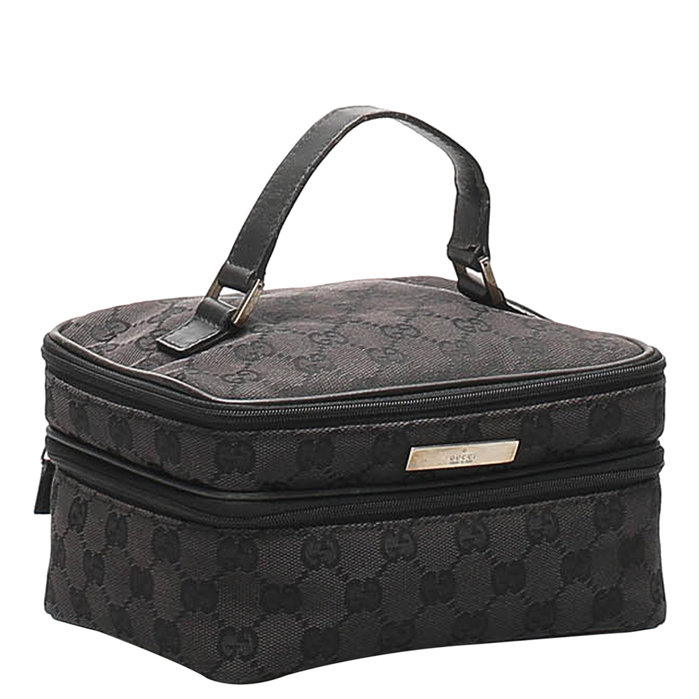 

Gucci Black GG Canvas Vanity Bag