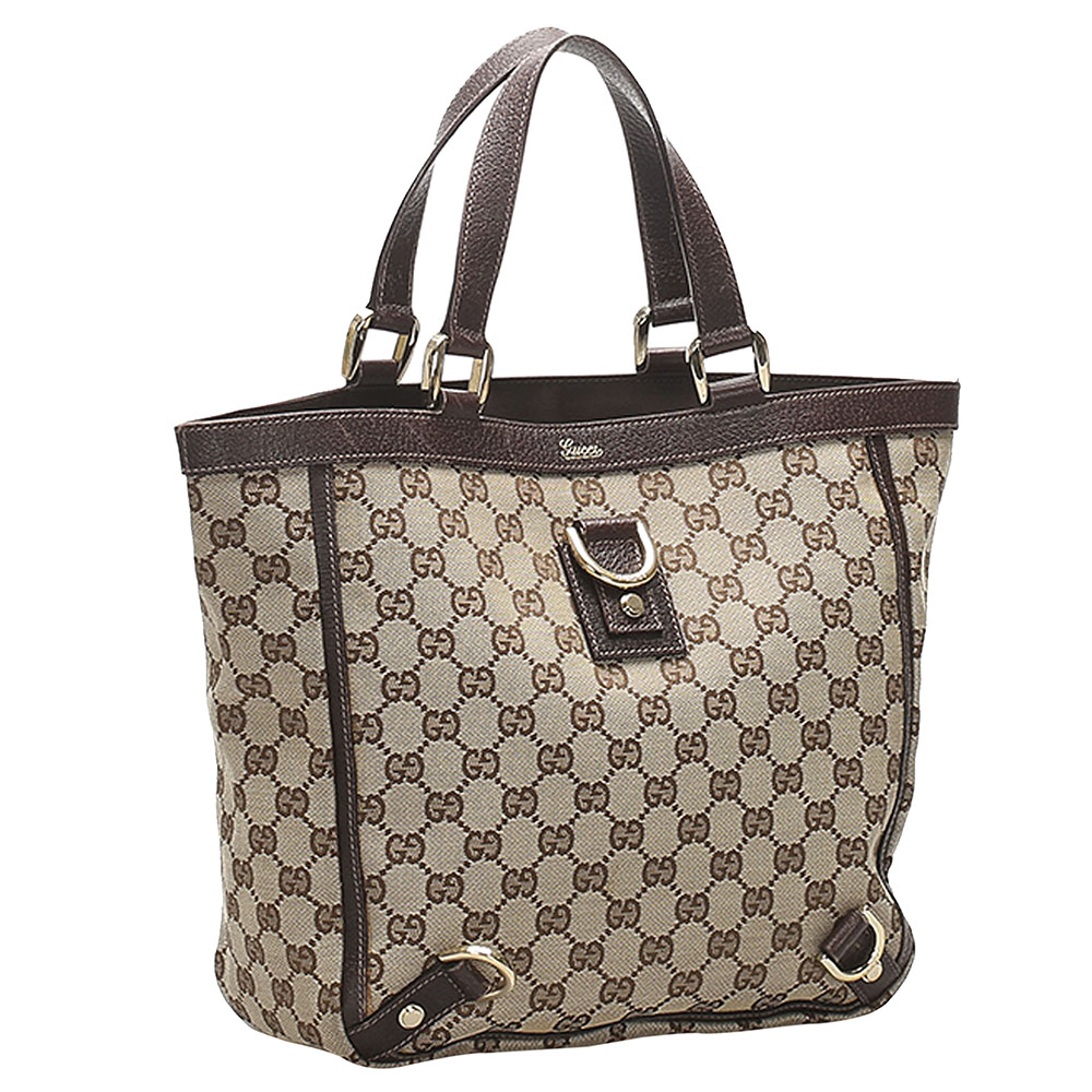 

Gucci Beige/Brown GG Canvas Abbey D Ring Tote Bag