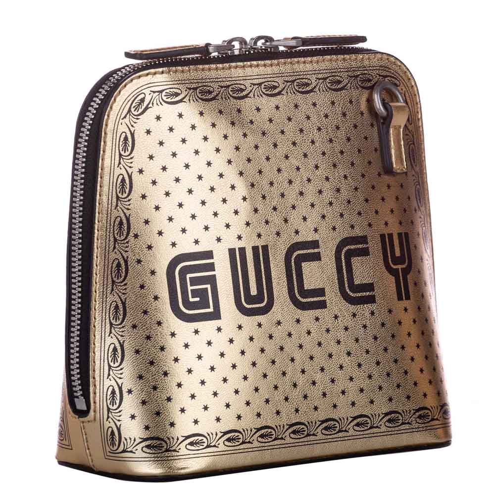 

Gucci Metallic Gold Leather Guccy Crossbody Bag, Multicolor