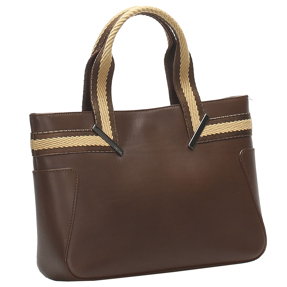 

Gucci Brown Leather Web Bag