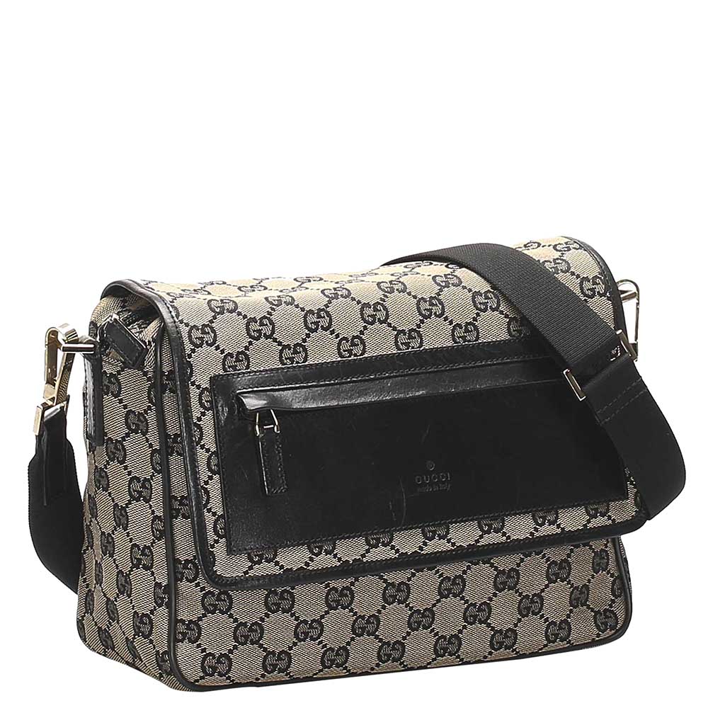 

Gucci Brown GG Canvas Crossbody Bag, Beige