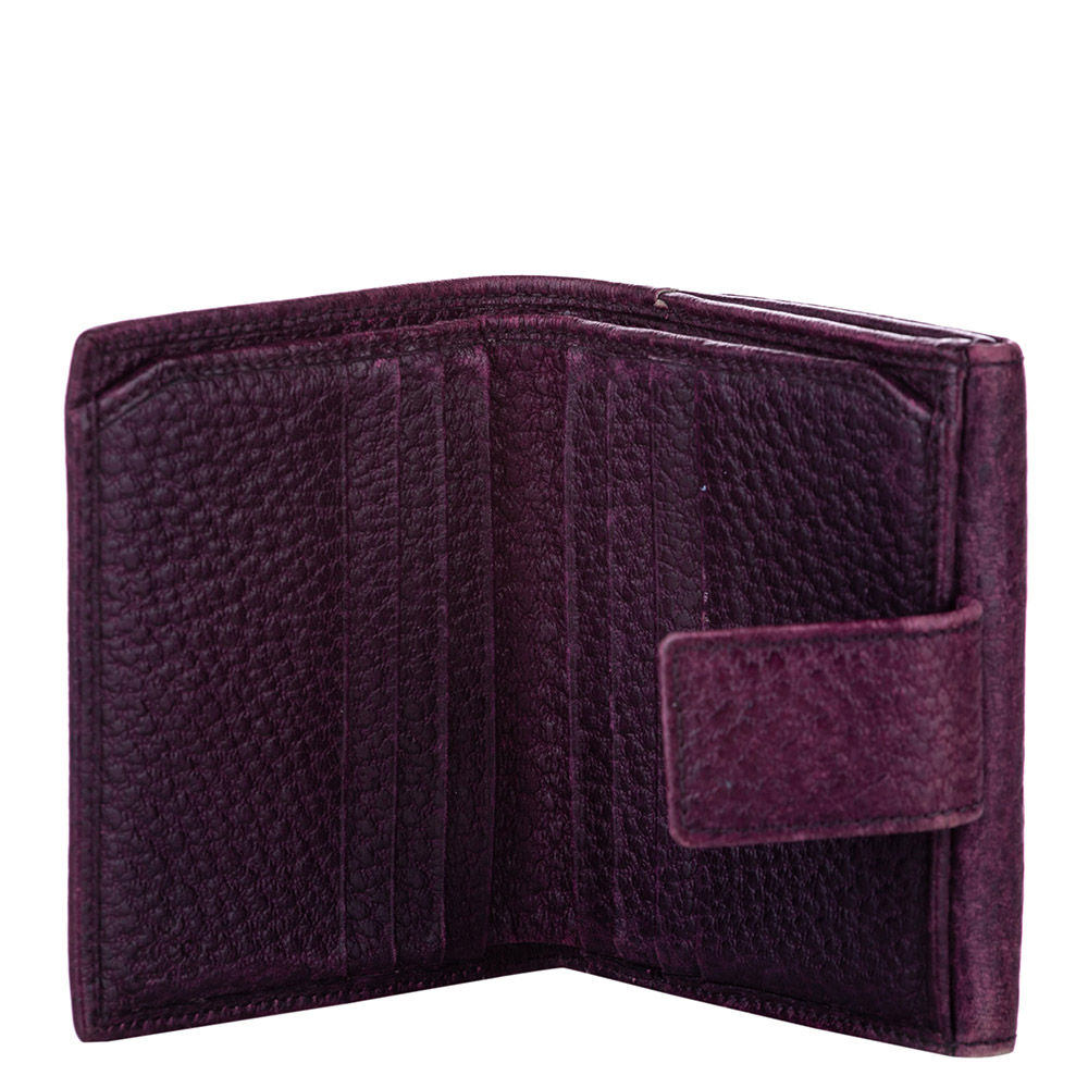 

Gucci Purple Leather Hasler Horsebit Compact Wallet