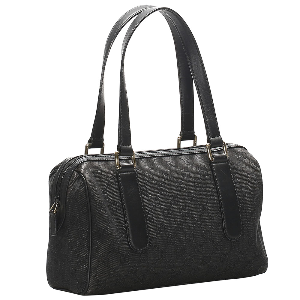 

Gucci Black GG Canvas Charmy Satchel