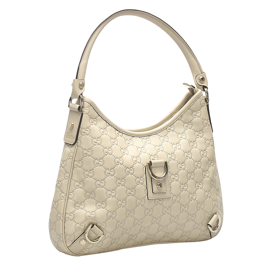 

Gucci White Guccissima Abbey Shoulder Bag