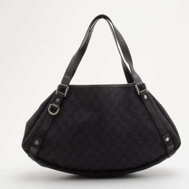مملوكة مسبقًا Gucci Black 'Pelham' Medium Shoulder Handbag 