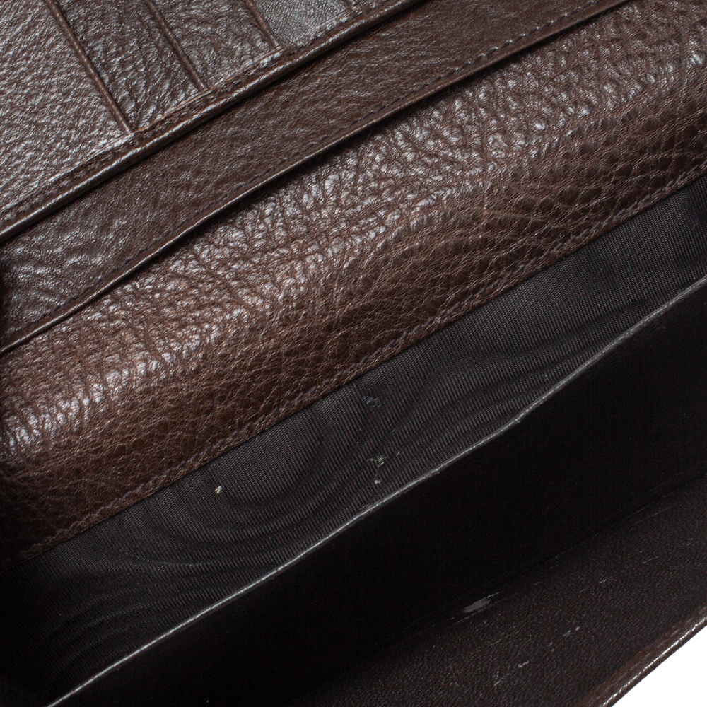 

Gucci Brown GG Canvas and Leather G Continental Wallet