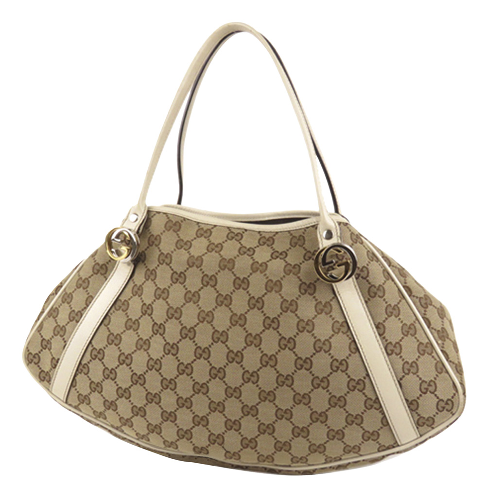 

Gucci Brown/Brown GG Canvas Abbey Bag, Beige