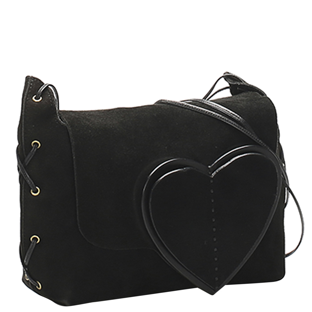 

Gucci Black Suede Vintage Heart Shoulder Bags