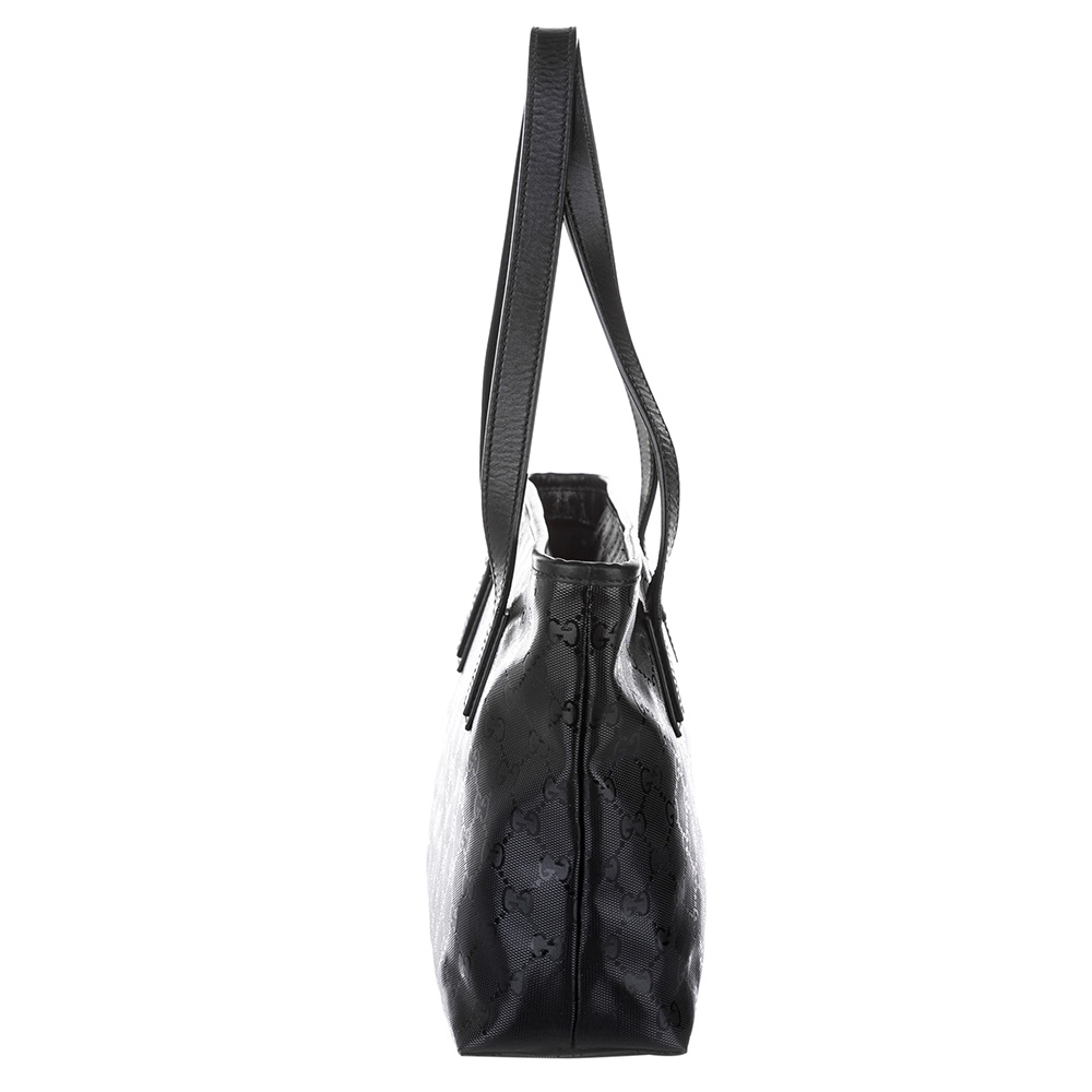 

Gucci Black GG Imprime Coated Canvas Tote