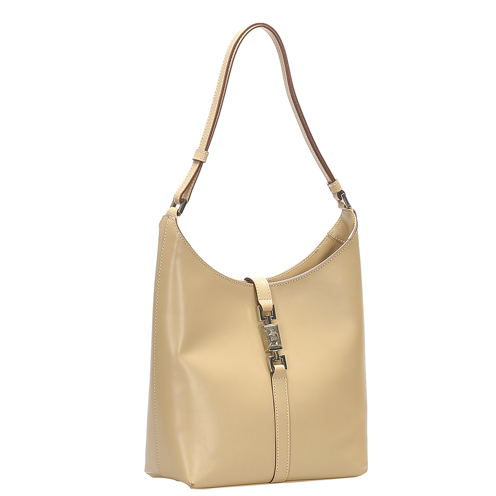 

Gucci Beige Leather Jackie Hobo Bag