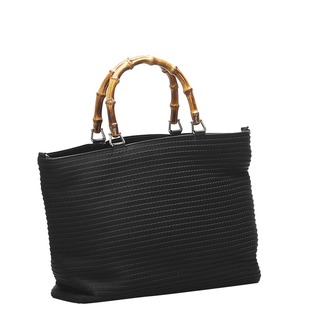 

Gucci Black Nylon Bamboo Bag