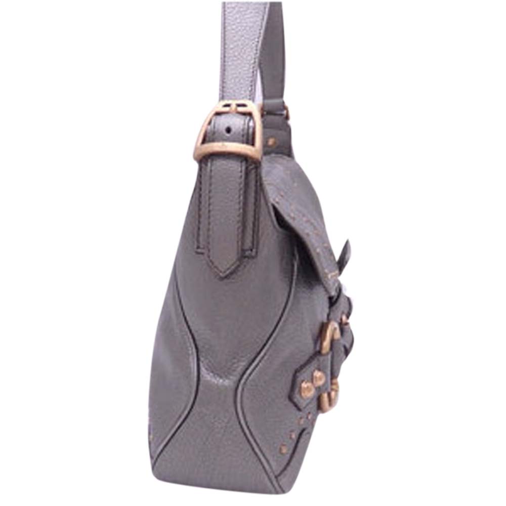 

Gucci Grey Leather Horsebit Shoulder Bag